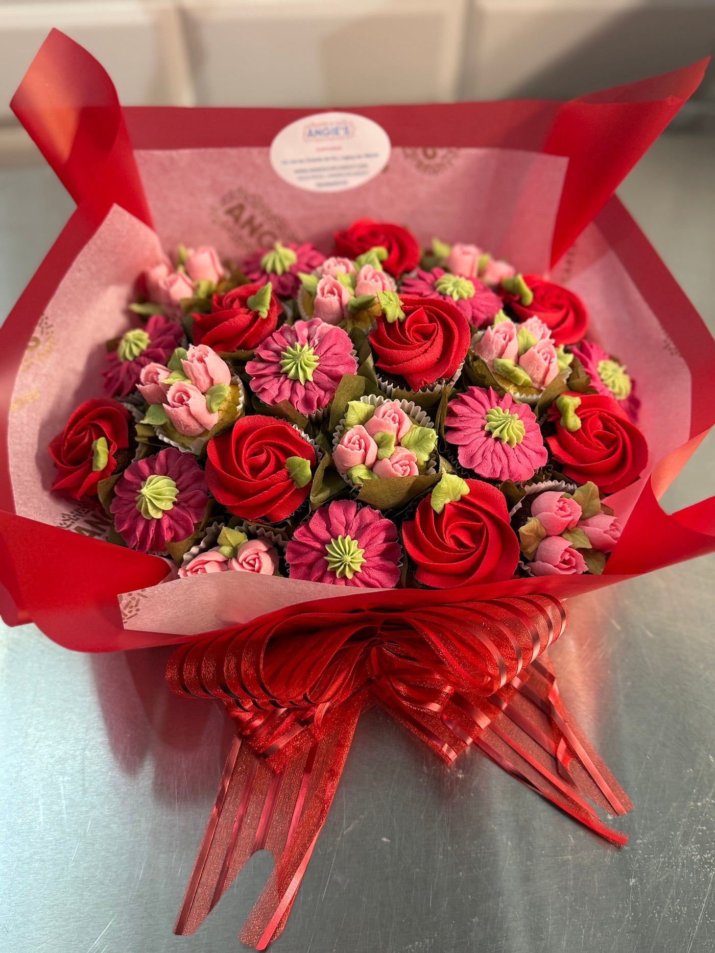 Bouquets mini cupcakes
