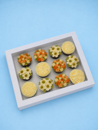 Boîte de cupcakes fleurs