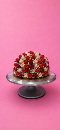 Gâteau dôme fleurs 12 parts