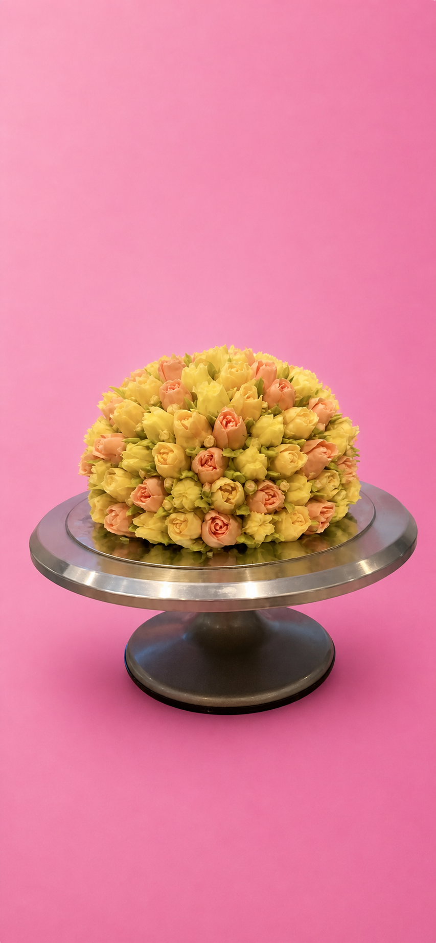Gâteau dôme fleurs 12 parts